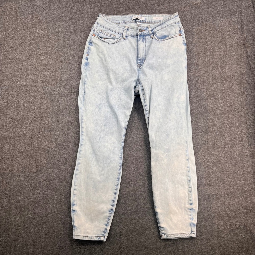 Judy Blue Women 14W Slim Fit Light Acid Wash High Rise Denim Jeans Classic Fall